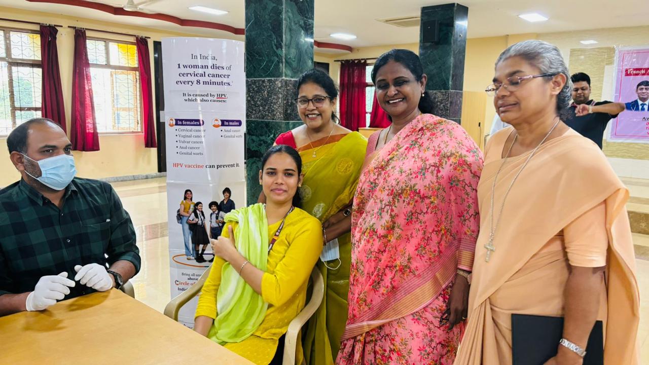 A Cervical Cancer Vaccination Drive held at St Francis College for women at Begumpet-01